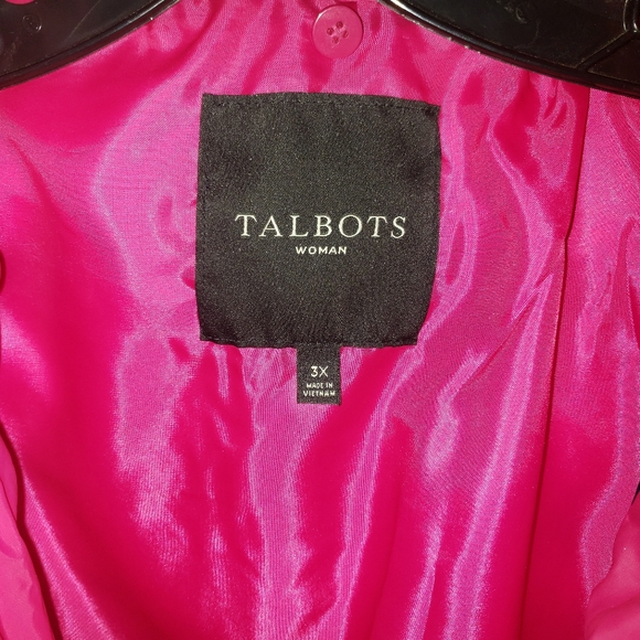 3X Plus Size Talbots Bright Pink Women's Puffer Jacket Coat winter - Picture 2 of 6